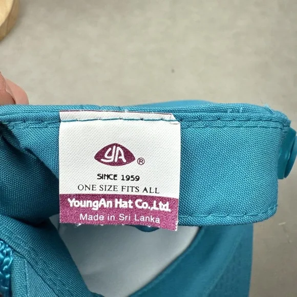 F Shield Logo Hat Cap Snap Back One Size Teal Blue Rope Foam Front Retro Mens - Picture 3 of 9